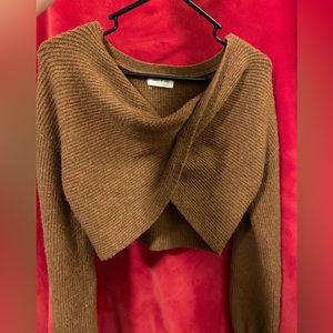 Crotchet brown crop top